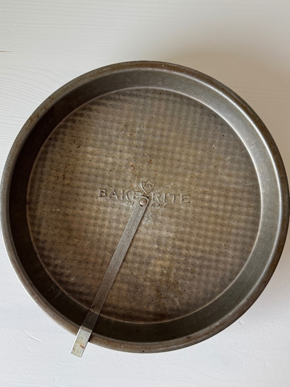 Vintage Bake-Rite Pie/Cake Pan Slider Quick-Release Lever 9" Metal Round Baking